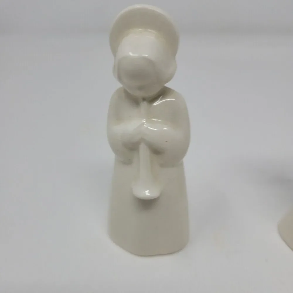 Vintage Royal Copenhagen Choir Angel Figurines w/Horn Guitar Denmark Christmas 2